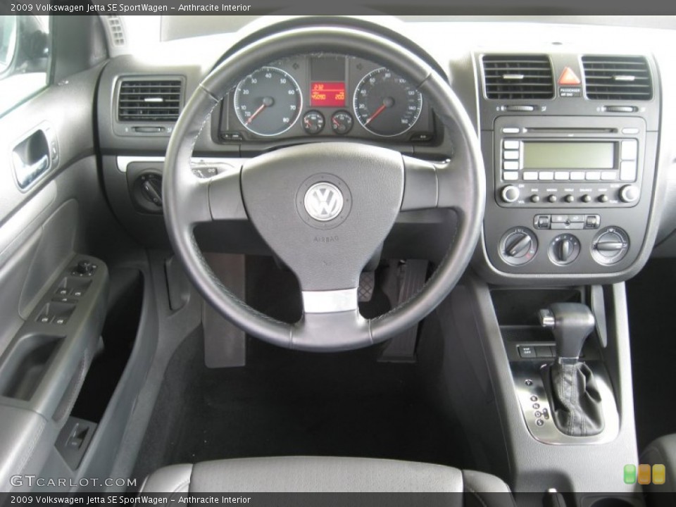 Anthracite Interior Steering Wheel for the 2009 Volkswagen Jetta SE SportWagen #53543206