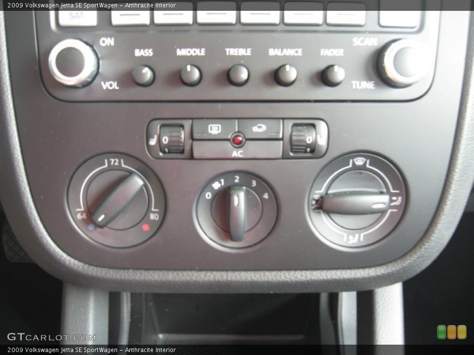 Anthracite Interior Controls for the 2009 Volkswagen Jetta SE SportWagen #53543251