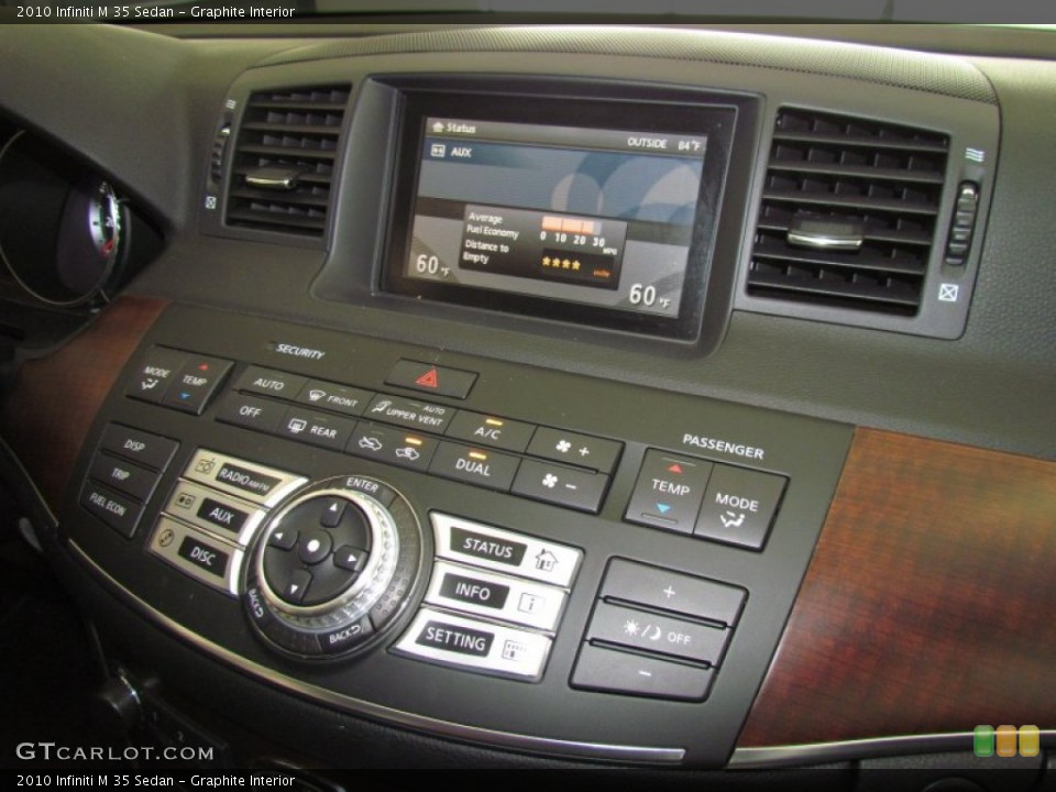 Graphite Interior Controls for the 2010 Infiniti M 35 Sedan #53544637