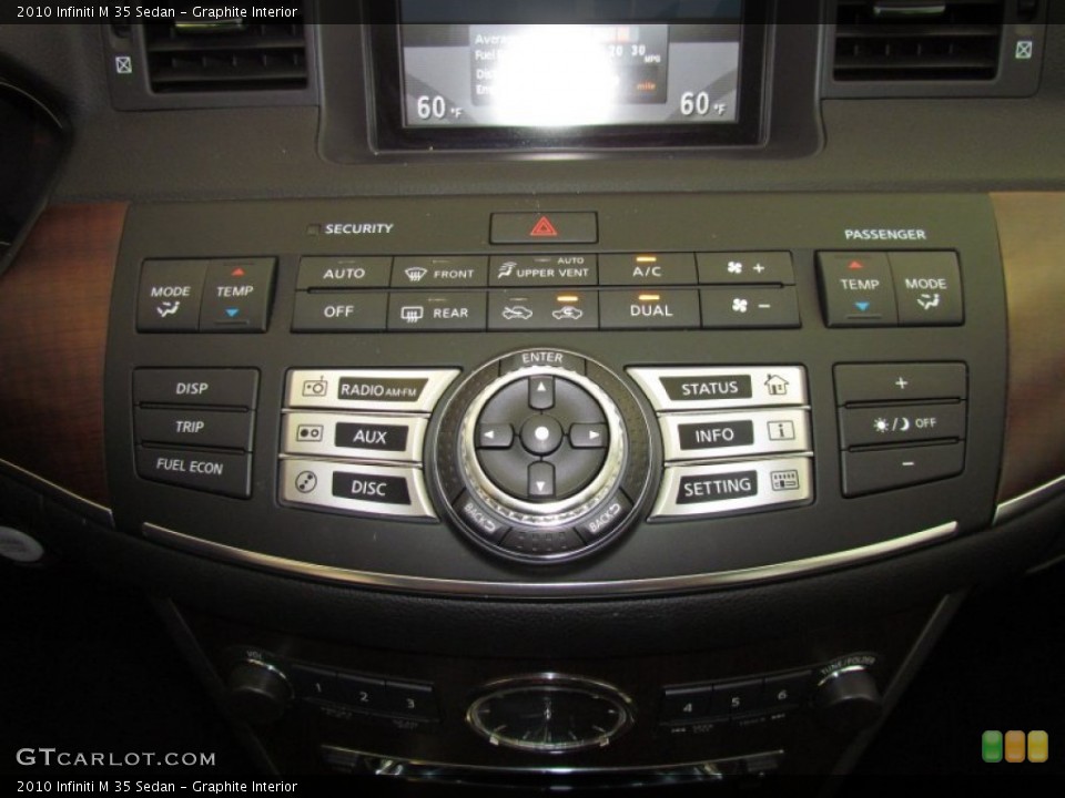 Graphite Interior Controls for the 2010 Infiniti M 35 Sedan #53544653