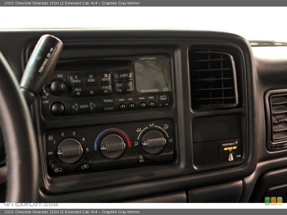 Graphite Gray Interior Audio System for the 2002 Chevrolet Silverado 1500 LS Extended Cab 4x4 #53545571