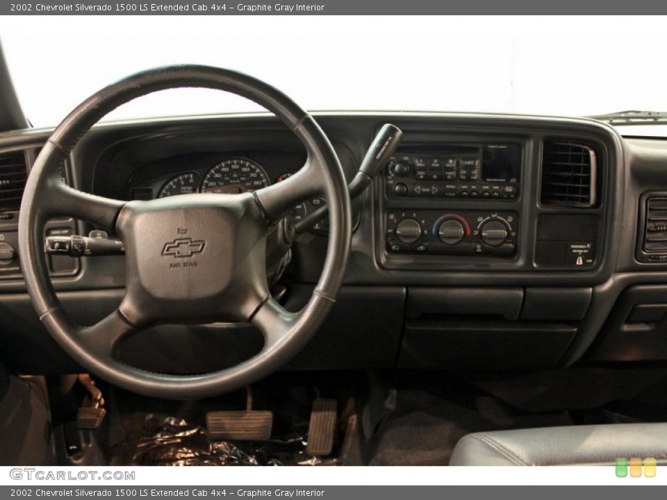 Graphite Gray Interior Dashboard for the 2002 Chevrolet Silverado 1500 LS Extended Cab 4x4 #53545631