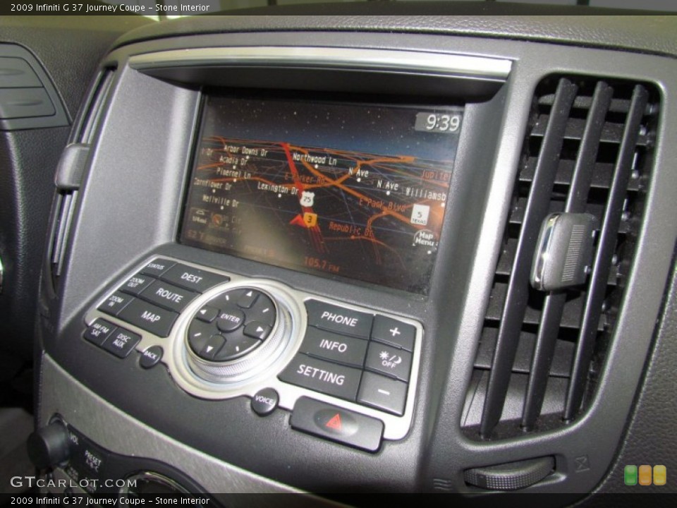 Stone Interior Navigation for the 2009 Infiniti G 37 Journey Coupe #53545811