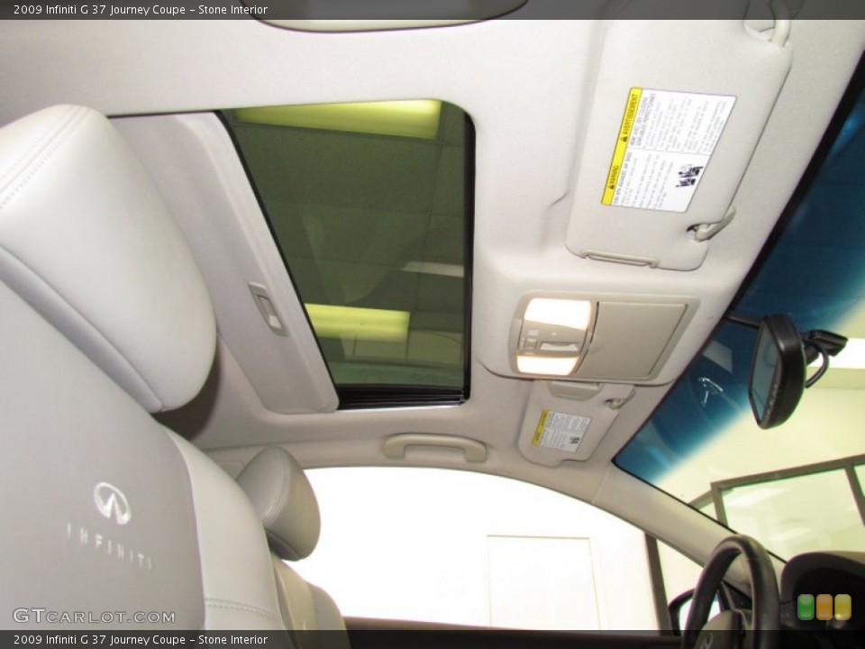 Stone Interior Sunroof for the 2009 Infiniti G 37 Journey Coupe #53545855