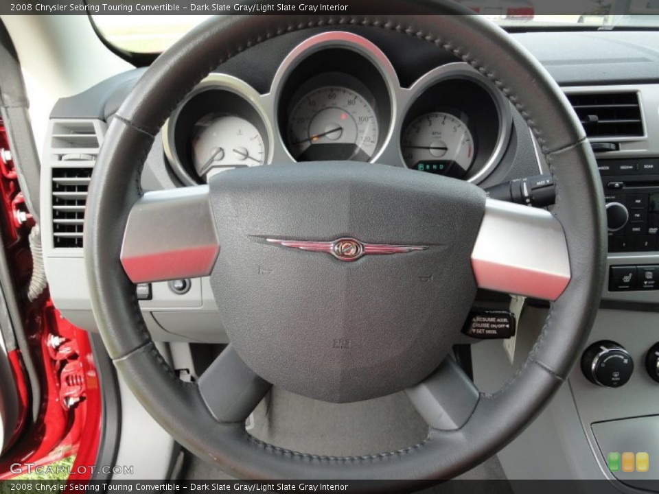 Dark Slate Gray/Light Slate Gray Interior Steering Wheel for the 2008 Chrysler Sebring Touring Convertible #53547731