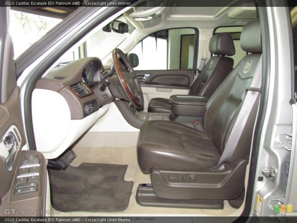 Cocoa/Light Linen Interior Photo for the 2010 Cadillac Escalade ESV Platinum AWD #53548740