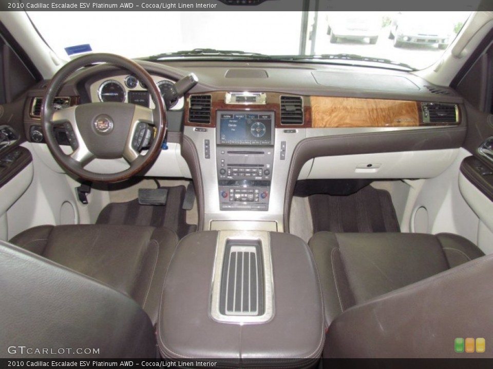 Cocoa/Light Linen Interior Dashboard for the 2010 Cadillac Escalade ESV Platinum AWD #53548809