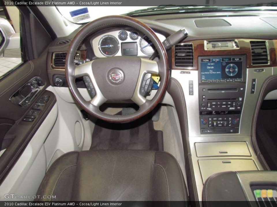 Cocoa/Light Linen Interior Dashboard for the 2010 Cadillac Escalade ESV Platinum AWD #53548823