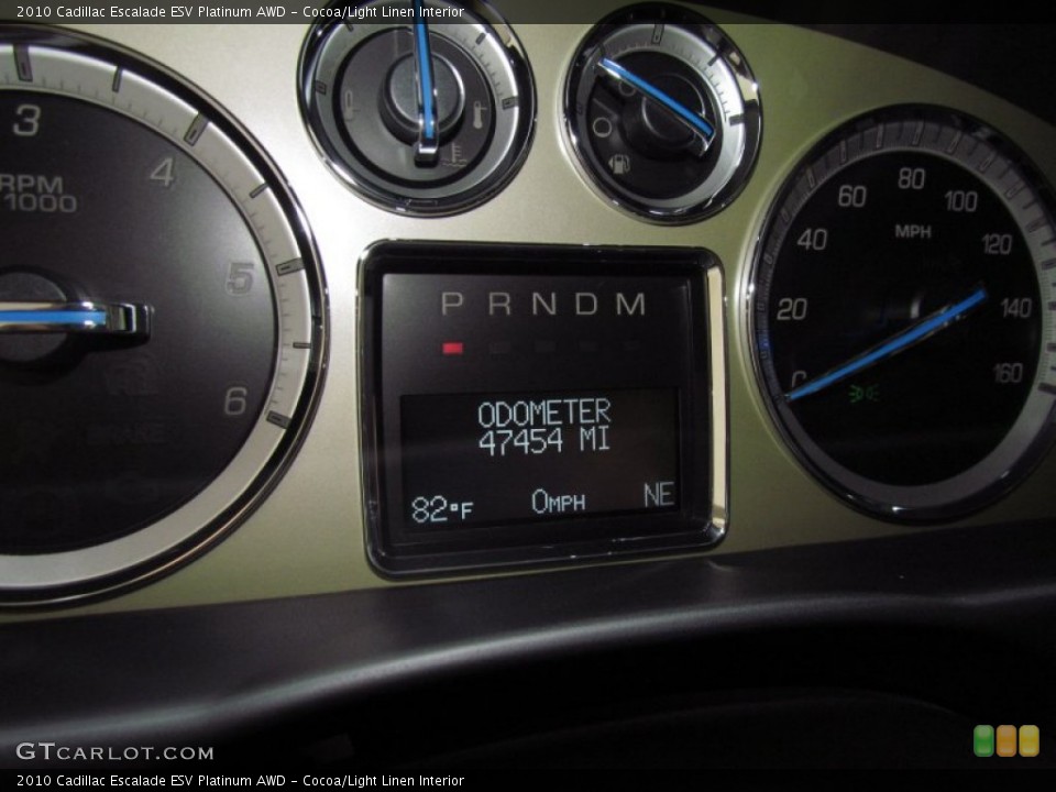 Cocoa/Light Linen Interior Gauges for the 2010 Cadillac Escalade ESV Platinum AWD #53548980