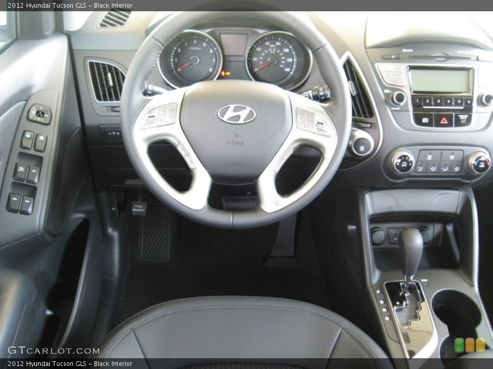 Black Interior Dashboard for the 2012 Hyundai Tucson GLS #53549799