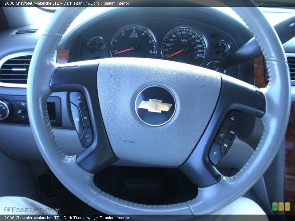 Dark Titanium/Light Titanium Interior Steering Wheel for the 2008 Chevrolet Avalanche LTZ #53550570