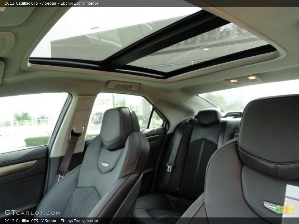 Ebony/Ebony Interior Sunroof for the 2012 Cadillac CTS -V Sedan #53553001