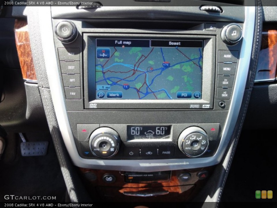 Ebony/Ebony Interior Navigation for the 2008 Cadillac SRX 4 V8 AWD #53553550