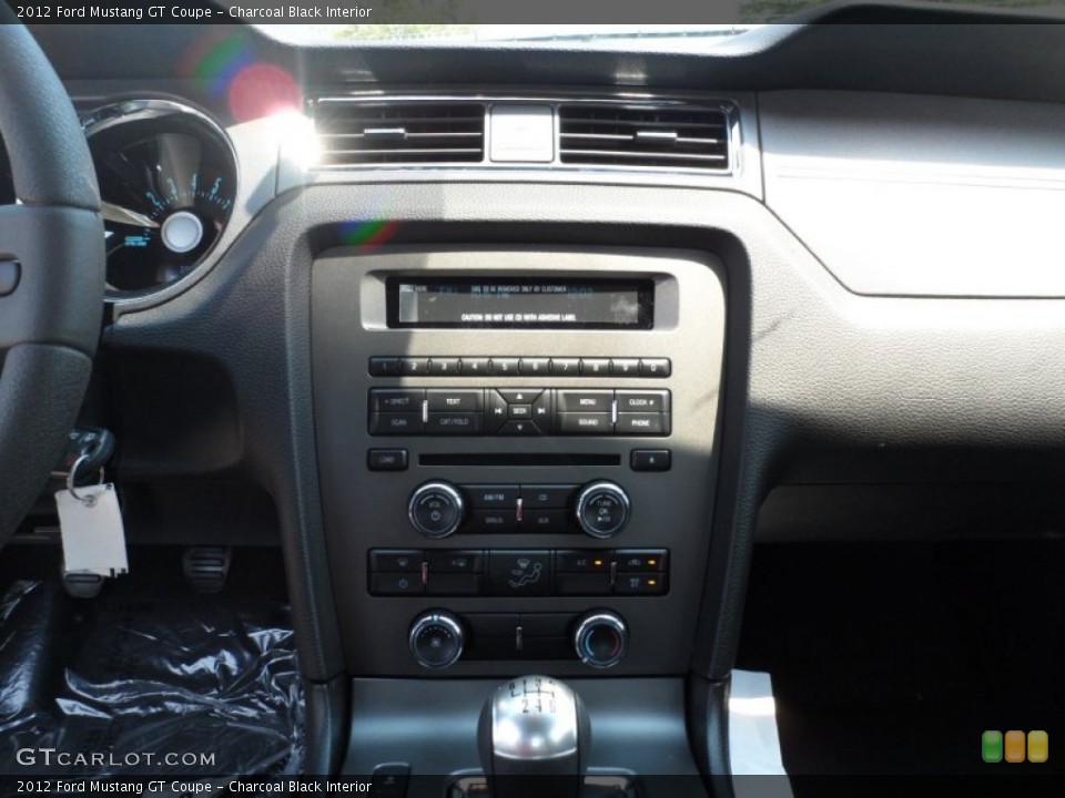 Charcoal Black Interior Controls for the 2012 Ford Mustang GT Coupe #53555655