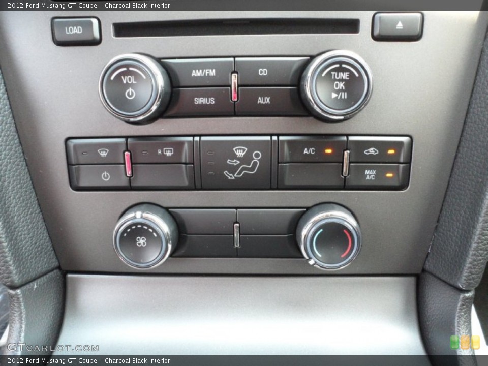 Charcoal Black Interior Controls for the 2012 Ford Mustang GT Coupe #53555685