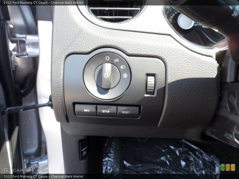 Charcoal Black Interior Controls for the 2012 Ford Mustang GT Coupe #53555745