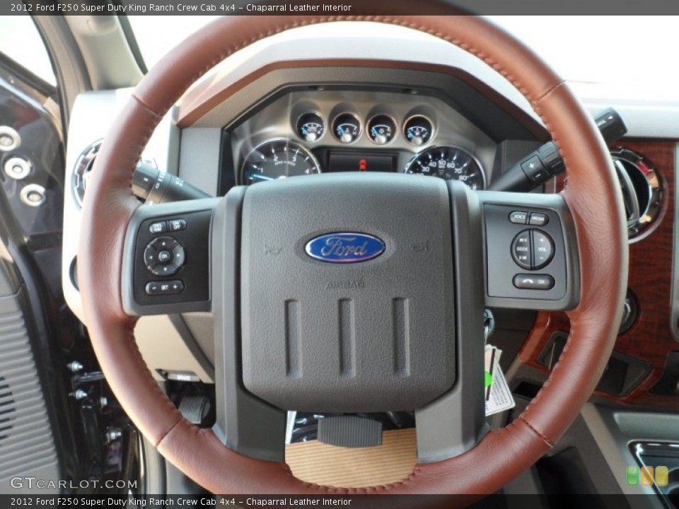 Chaparral Leather Interior Steering Wheel for the 2012 Ford F250 Super Duty King Ranch Crew Cab 4x4 #53556239