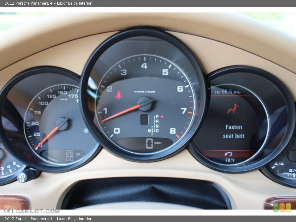 Luxor Beige Interior Gauges for the 2012 Porsche Panamera 4 #53556648