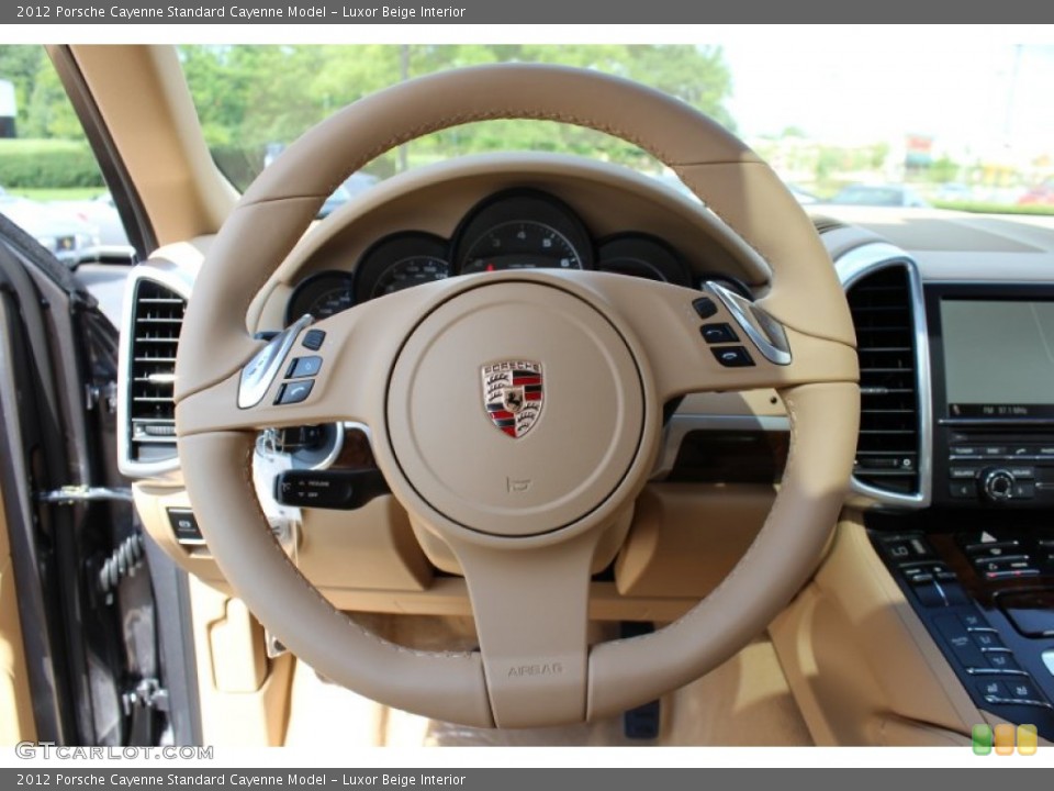 Luxor Beige Interior Steering Wheel for the 2012 Porsche Cayenne  #53557115