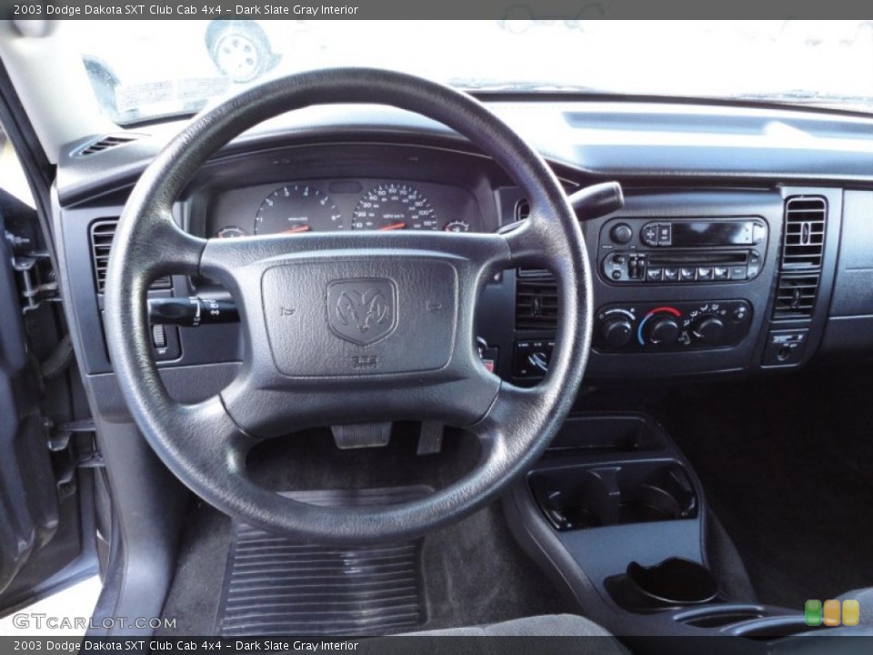Dark Slate Gray Interior Steering Wheel for the 2003 Dodge Dakota SXT Club Cab 4x4 #53557137