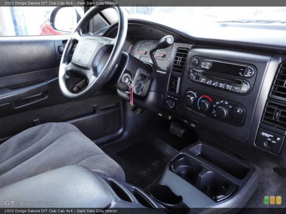Dark Slate Gray Interior Dashboard for the 2003 Dodge Dakota SXT Club Cab 4x4 #53557212