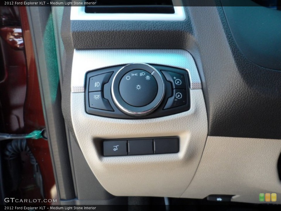 Medium Light Stone Interior Controls for the 2012 Ford Explorer XLT #53557424