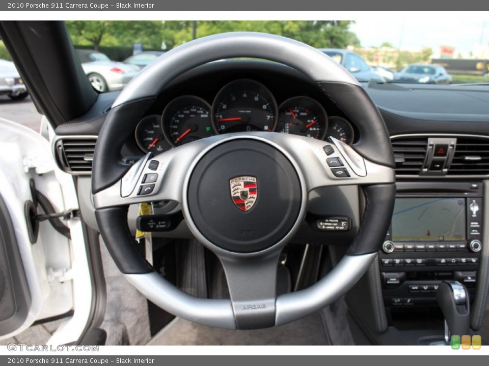 Black Interior Steering Wheel for the 2010 Porsche 911 Carrera Coupe #53557629