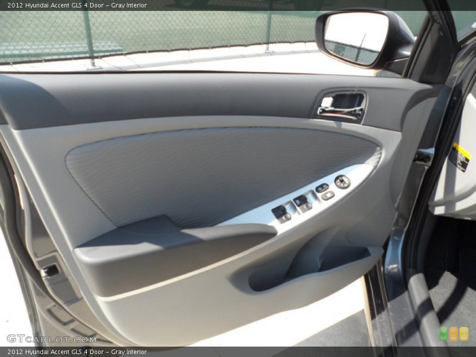 Gray Interior Door Panel for the 2012 Hyundai Accent GLS 4 Door #53558380