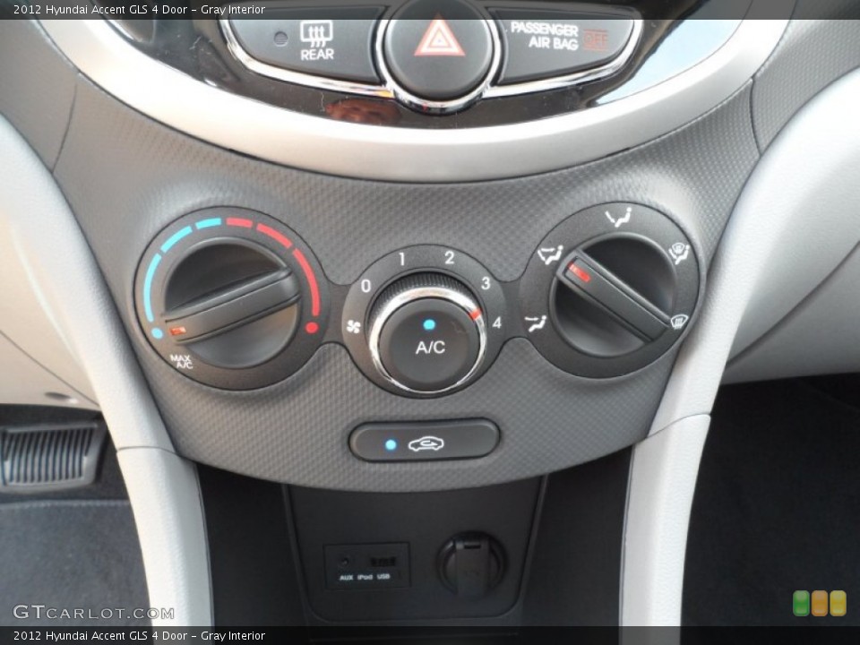 Gray Interior Controls for the 2012 Hyundai Accent GLS 4 Door #53558464