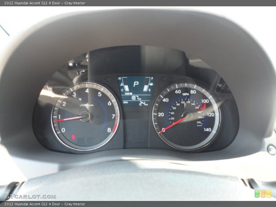 Gray Interior Gauges for the 2012 Hyundai Accent GLS 4 Door #53558510