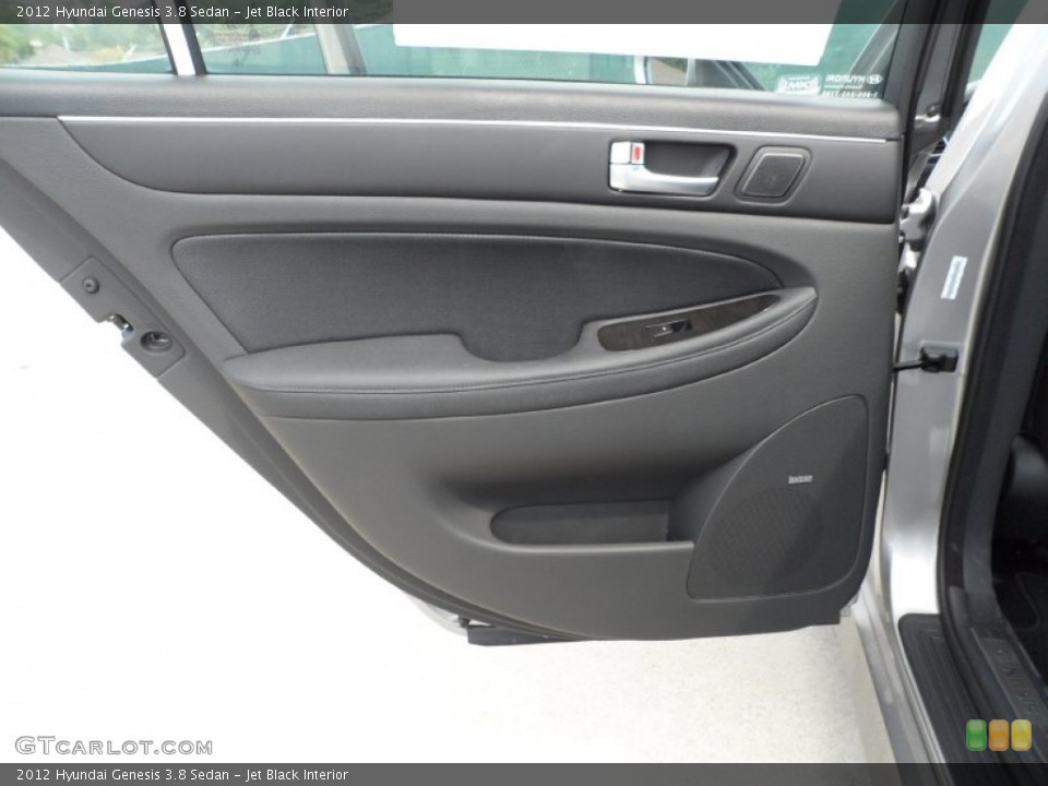Jet Black Interior Door Panel for the 2012 Hyundai Genesis 3.8 Sedan #53558813