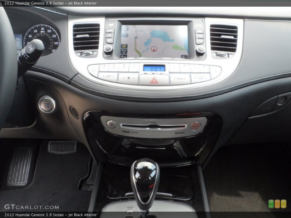 Jet Black Interior Controls for the 2012 Hyundai Genesis 3.8 Sedan #53558939