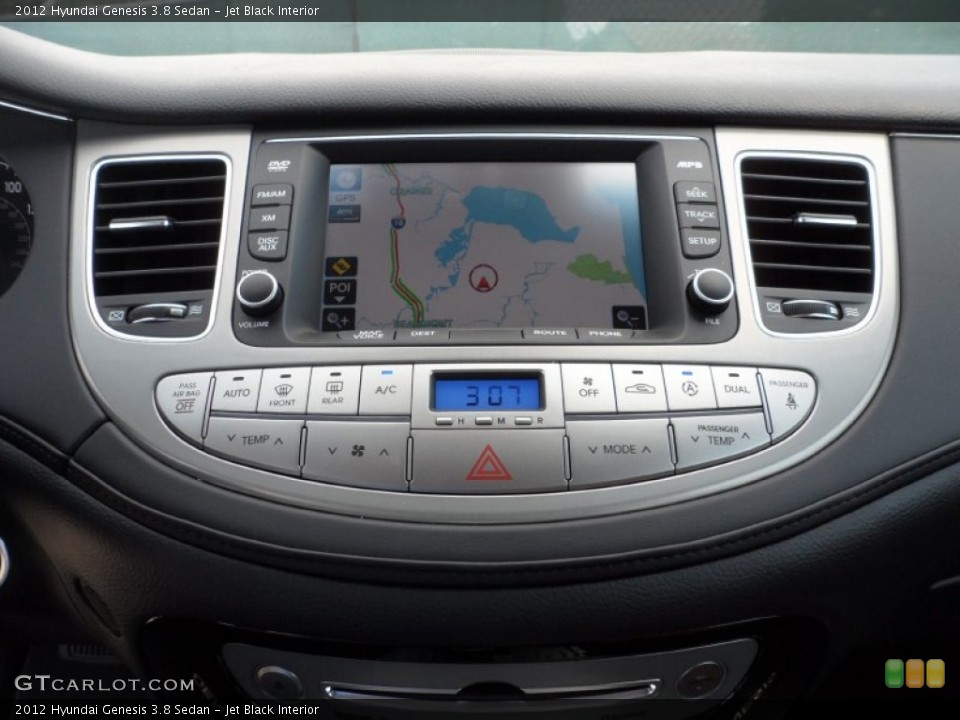 Jet Black Interior Navigation for the 2012 Hyundai Genesis 3.8 Sedan #53558953