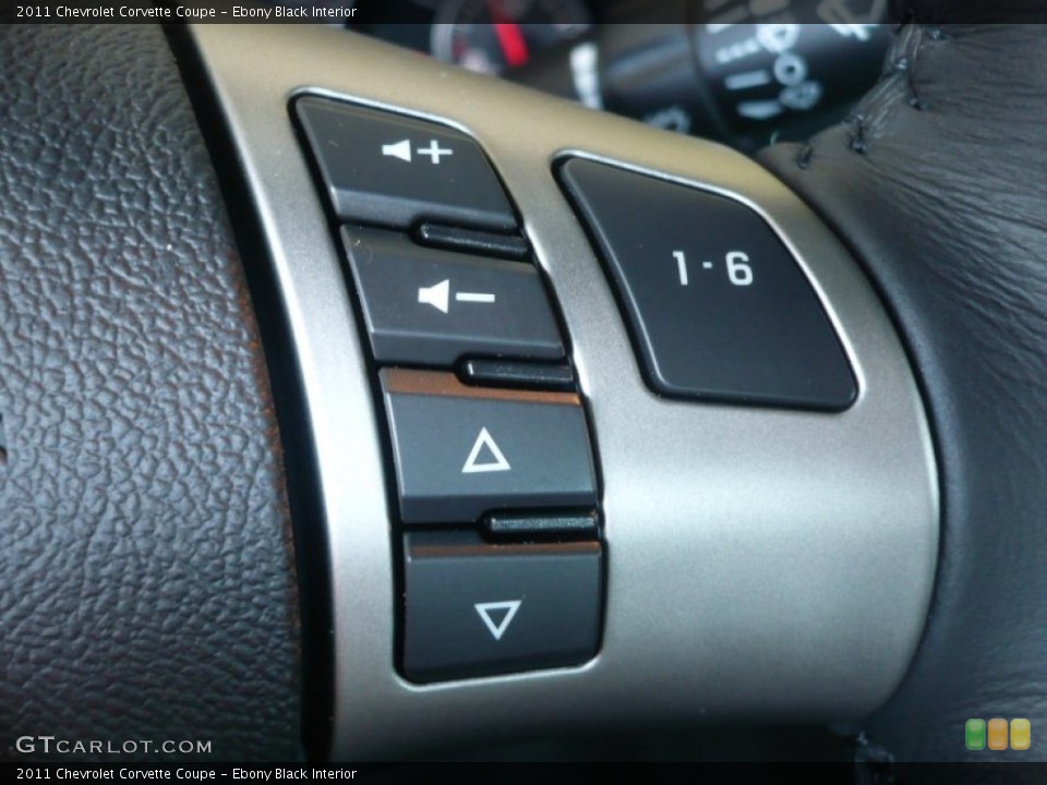 Ebony Black Interior Controls for the 2011 Chevrolet Corvette Coupe #53559030