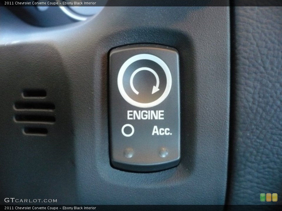 Ebony Black Interior Controls for the 2011 Chevrolet Corvette Coupe #53559044