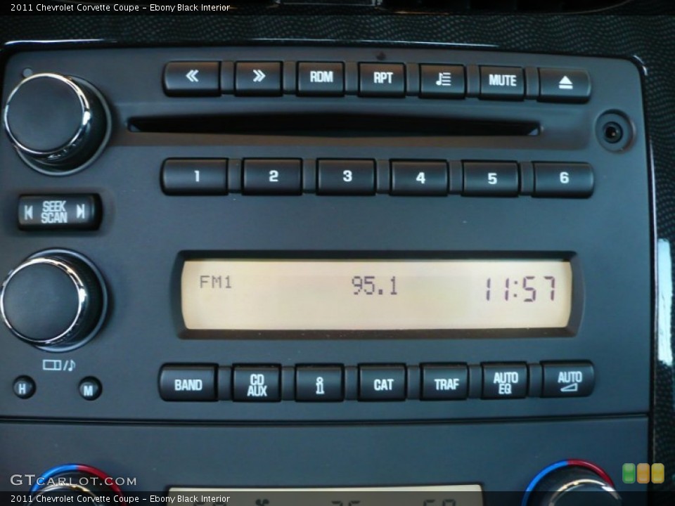 Ebony Black Interior Audio System for the 2011 Chevrolet Corvette Coupe #53559073