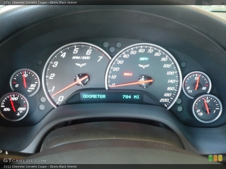 Ebony Black Interior Gauges for the 2011 Chevrolet Corvette Coupe #53559132