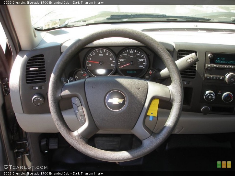 Dark Titanium Interior Steering Wheel for the 2009 Chevrolet Silverado 1500 Extended Cab #53559240