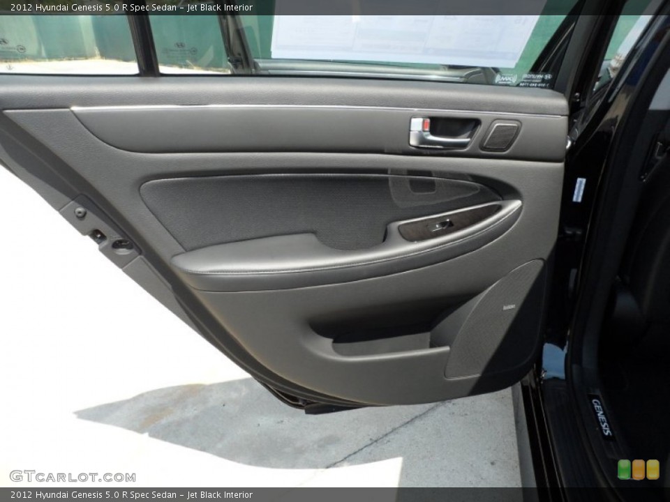 Jet Black Interior Door Panel for the 2012 Hyundai Genesis 5.0 R Spec Sedan #53559357