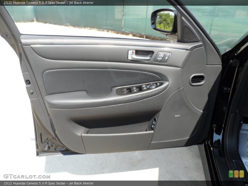 Jet Black Interior Door Panel for the 2012 Hyundai Genesis 5.0 R Spec Sedan #53559387