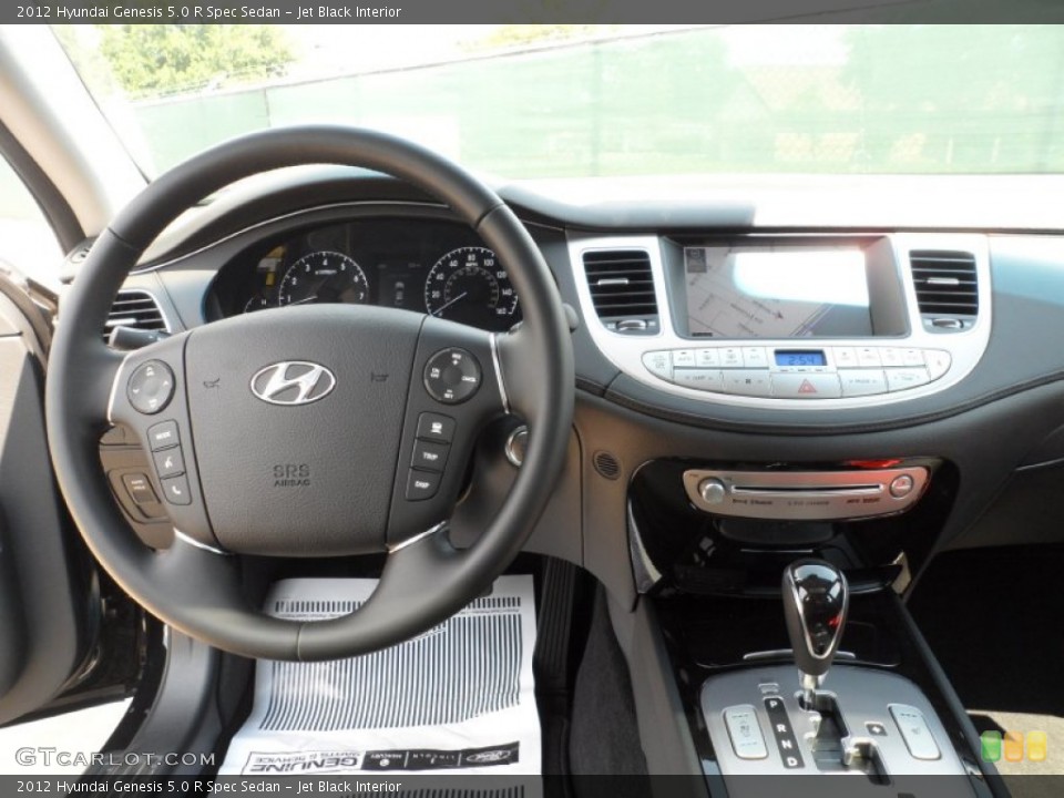 Jet Black Interior Dashboard for the 2012 Hyundai Genesis 5.0 R Spec Sedan #53559485