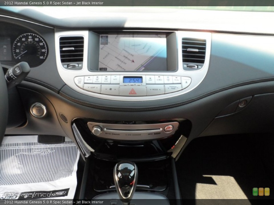 Jet Black Interior Controls for the 2012 Hyundai Genesis 5.0 R Spec Sedan #53559499