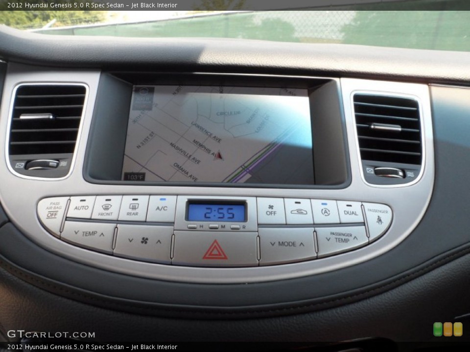 Jet Black Interior Navigation for the 2012 Hyundai Genesis 5.0 R Spec Sedan #53559521