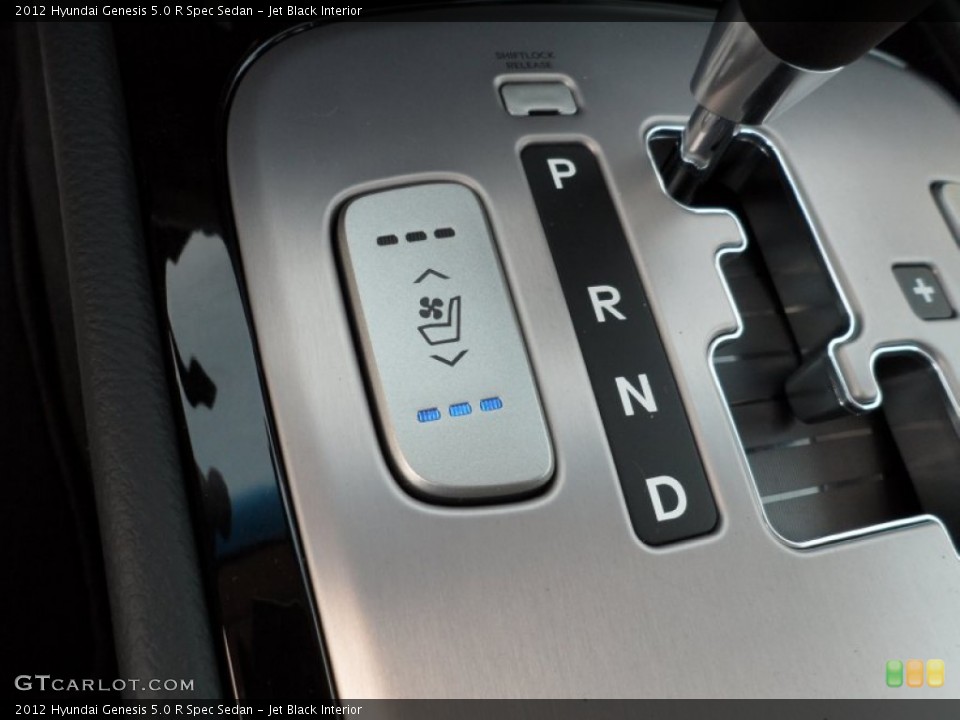 Jet Black Interior Controls for the 2012 Hyundai Genesis 5.0 R Spec Sedan #53559562