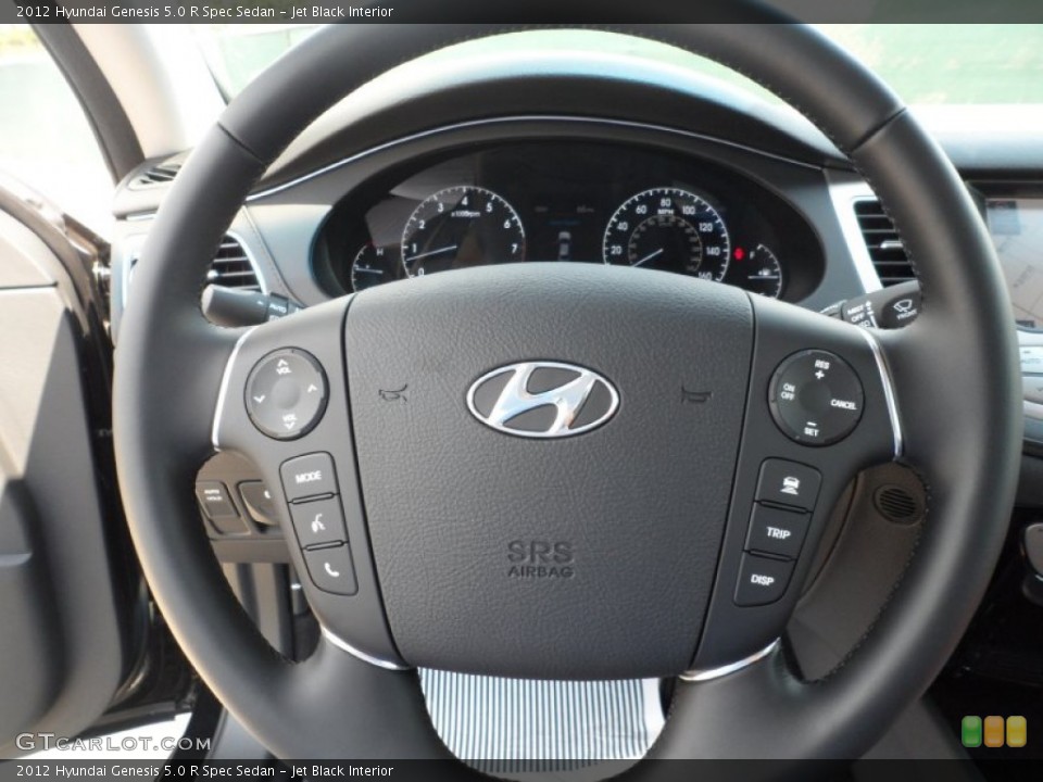 Jet Black Interior Steering Wheel for the 2012 Hyundai Genesis 5.0 R Spec Sedan #53559603