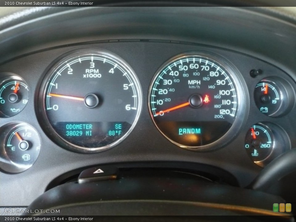 Ebony Interior Gauges for the 2010 Chevrolet Suburban LS 4x4 #53563299