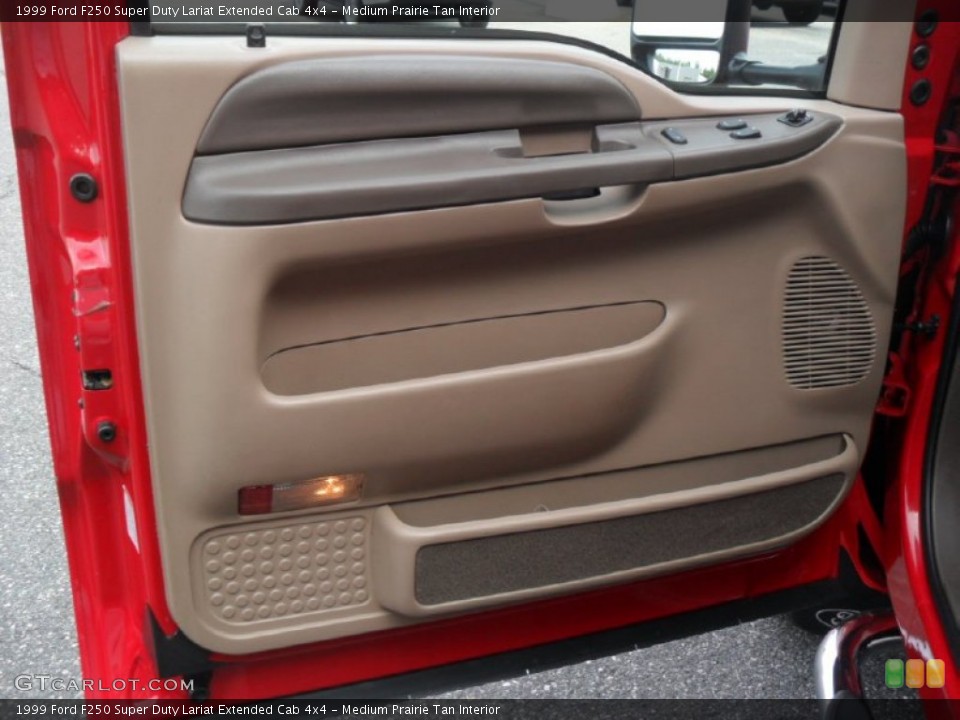 Medium Prairie Tan Interior Door Panel for the 1999 Ford F250 Super Duty Lariat Extended Cab 4x4 #53571134