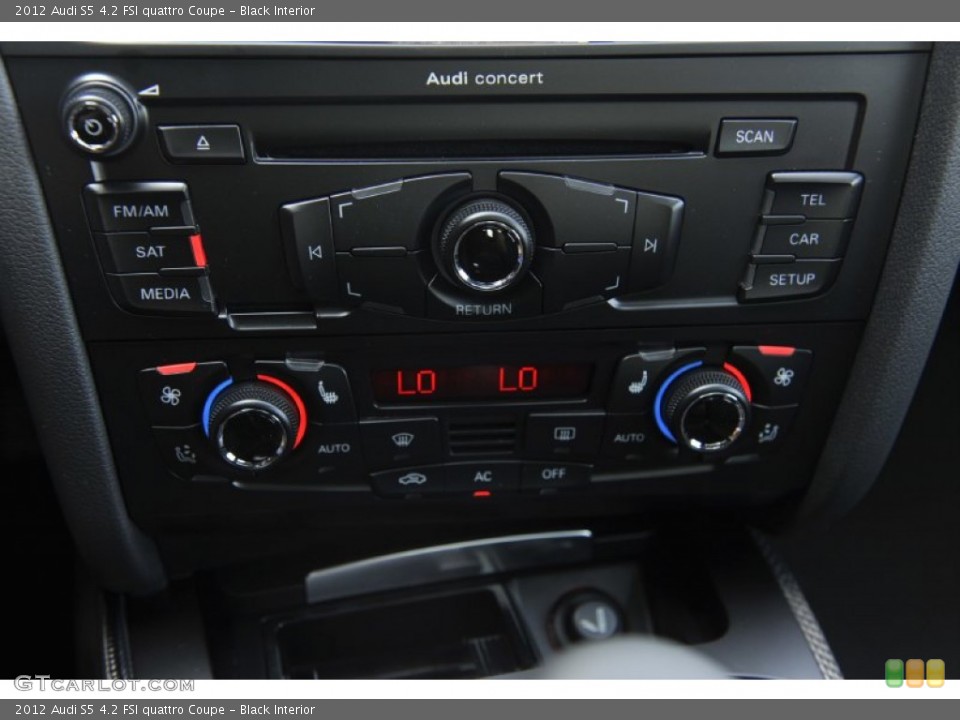 Black Interior Controls for the 2012 Audi S5 4.2 FSI quattro Coupe #53571204