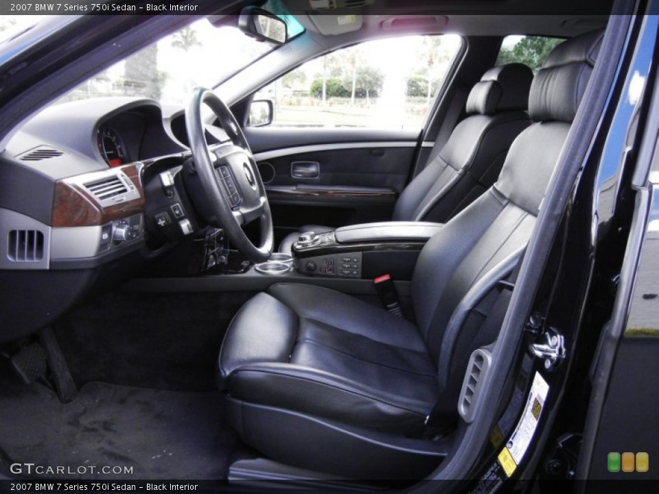Black Interior Photo for the 2007 BMW 7 Series 750i Sedan #53571246