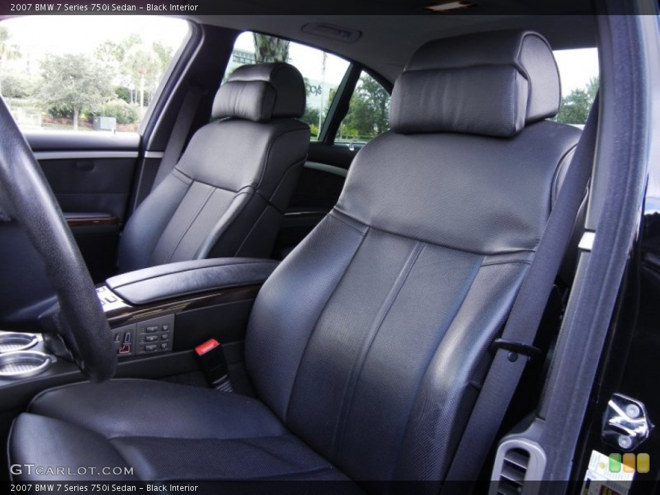Black Interior Photo for the 2007 BMW 7 Series 750i Sedan #53571260